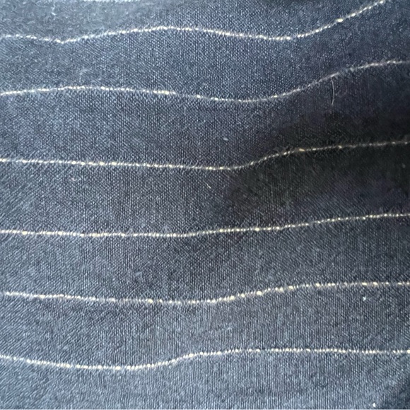 Shabby chic navy and tan pinstripe pillow covers - Picture 5 of 5